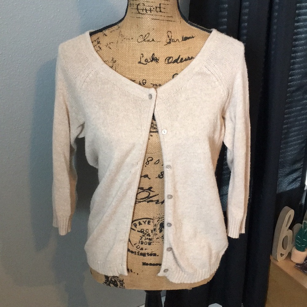 Tan cardigan